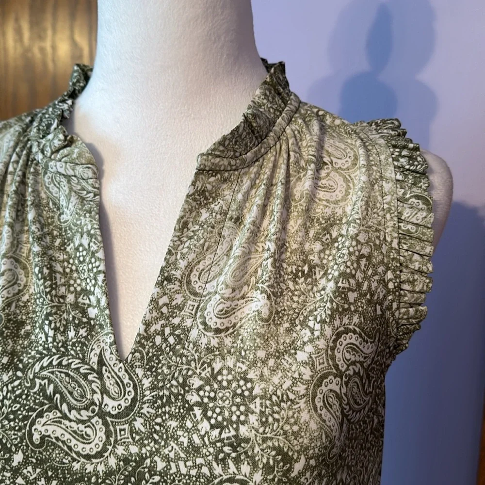 Michael by Michael Kors size small green and white dress.